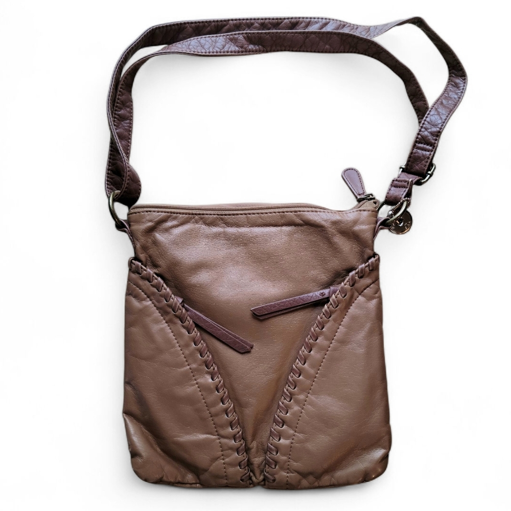 GAL Brown Leather Crossbody Purse